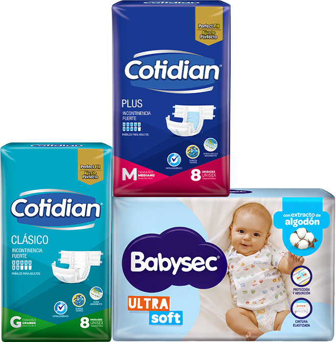 Productos Babysec y Cotidian